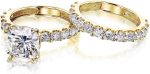 Kobelli 2.8ct Cushion Moissanite Bright U-Prong Bridal Set (HI/VS) - Image 8