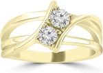 Madina Jewelry 0.50 ct Ladies Round Cut Diamond Anniversary Wedding Band Ring G Color SI-1 Clarity in 18 kt Yellow Gold