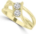 Madina Jewelry 0.50 ct Ladies Round Cut Diamond Anniversary Wedding Band Ring G Color SI-1 Clarity in 18 kt Yellow Gold - Image 3