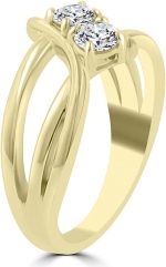 Madina Jewelry 0.50 ct Ladies Round Cut Diamond Anniversary Wedding Band Ring G Color SI-1 Clarity in 18 kt Yellow Gold - Image 4