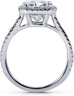 Kobelli Radiant-cut Moissanite Engagement Ring 3 CTW 14k White Gold - Image 4