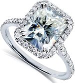 Kobelli Radiant-cut Moissanite Engagement Ring 3 CTW 14k White Gold - Image 5