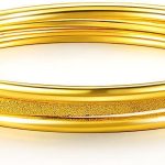 GOWE 24k Pure Gold Bangle for Women Female Trendy Fashion Smooth Worn Classic Bracelet Upscale Hot Fine Jewelry Solid 999 Bangles Gem Color:Smooth
