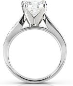 Kobelli Round Moissanite Pave-Set Bridal Set 1 4/5 CTW 14k White Gold - Image 5