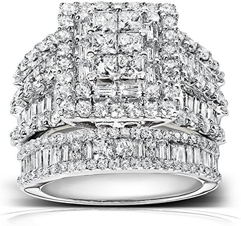 251228020105333_1 Kobelli Diamond Engagement Ring and Wedding Band Set 2 3/5 carats (ctw) in 14K White Gold - Image 1