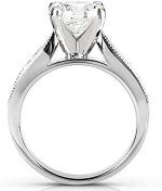 Kobelli Round Moissanite Pave-Set Bridal Set 2 1/3 CTW 14k White Gold - Image 3