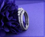 Dazzlingrock Collection 4.2mm Centre Round White Diamond 5 Stone Engagement Ring Band Set for her (0.75 ctw, Color I-J, Clarity I1-I2) in 14K Gold - Image 3