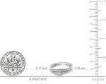 Dazzlingrock Collection 4.2mm Centre Round White Diamond 5 Stone Engagement Ring Band Set for her (0.75 ctw, Color I-J, Clarity I1-I2) in 14K Gold - Image 5