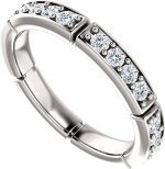 Madina Jewelry 1.70 ct Ladies Round Cut Diamond Eternity Wedding Band Ring in 14 kt White Gold - Image 3