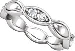 Madina Jewelry 0.75 ct Ladies Round Cut Diamond Eternity Band Ring in 18 kt White Gold - Image 3