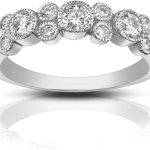 Madina Jewelry 1.00 ct Ladies Round Cut Diamond Wedding Band Ring in Bezel Setting in Platinum