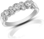 Madina Jewelry 1.00 ct Ladies Round Cut Diamond Wedding Band Ring in Bezel Setting in Platinum - Image 2