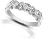 Madina Jewelry 1.00 ct Ladies Round Cut Diamond Wedding Band Ring in Bezel Setting in Platinum - Image 3