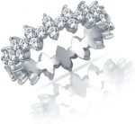 Madina Jewelry 2.00 ct Ladies Round Cut Diamond Eternity Wedding Band Ring in 18 kt White Gold - Image 2