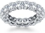 Madina Jewelry 5.00 ct Ladies Round Cut Diamond Eternity Wedding Band in 14 kt White Gold