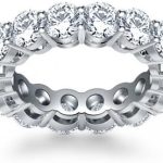 Madina Jewelry 5.00 ct Ladies Round Cut Diamond Eternity Wedding Band in 14 kt White Gold