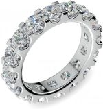 Madina Jewelry 4.00 ct Ladies Round Cut Diamond Eternity Wedding Band Ring in 18 kt White Gold - Image 2
