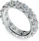 Madina Jewelry 4.00 ct Ladies Round Cut Diamond Eternity Wedding Band Ring in 18 kt White Gold - Image 3