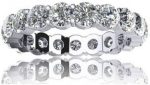 Madina Jewelry 2.00 ct Sharing Prong Set Round Cut Diamond Eternity Wedding Band Ring in Platinum
