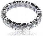 Madina Jewelry 2.00 ct Sharing Prong Set Round Cut Diamond Eternity Wedding Band Ring in Platinum - Image 4