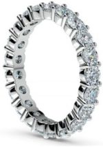 Madina Jewelry 2.00 ct Sharing Prong Set Round Cut Diamond Eternity Wedding Band Ring in Platinum - Image 5