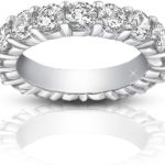 Madina Jewelry 4.00 ct Ladies Round Cut Diamond Eternity Wedding Band Ring in Platinum