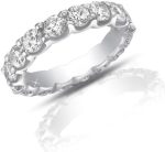 Madina Jewelry 4.00 ct Ladies Round Cut Diamond Eternity Wedding Band Ring in 14 kt White Gold - Image 2