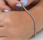 Pompeii3 14k White or Yellow Gold 4ct T.W. Natural Diamond Round-Cut Tennis Bracelet Women's 7" - Image 2