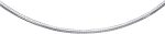 14k Gold Sparkle Cut Classic Omega Necklace With Box Catch Jewelry Gifts for Women in White Gold Yellow Gold Choice of Lengths 16 18 20 and Variety of mm Options