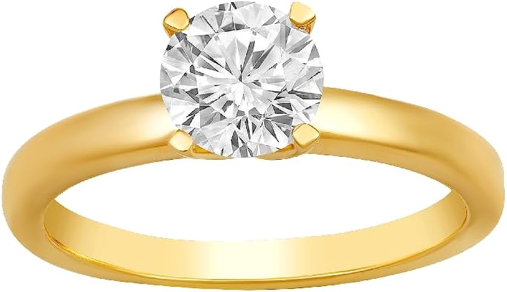 251228020108051_1 ARAIYA FINE JEWELRY 14K Yellow Gold Lab Grown Diamond Solitaire Engagement Ring (1-2 cttw, E-F Color, VS1 Clarity) - Image 1