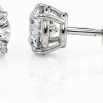 2.00 Carat (E - F Color, VS1 - VS2 Clarity) IGI Certified Lab Grown Round Diamond Stud Earrings in 14K White Gold