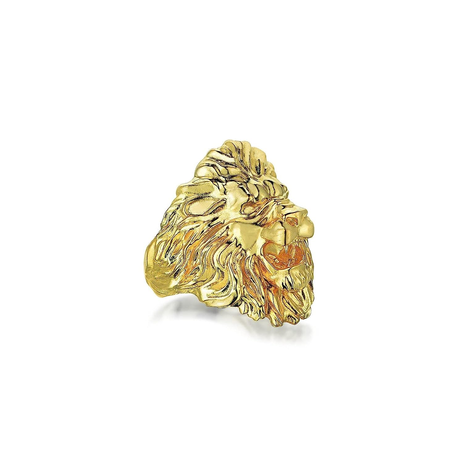 251228020108931_1 14K Gold Roaring Lion Band Ring | Personalized 18K Gold Wild Animal Beast Ring | 10K Gold Stylish Men Women Gift | Custom Handmade Jewelry - Image 1