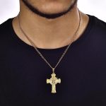 14K Gold Christian Men Women Necklace | Christ Jesus Crucifix Religious10K Gold Pendant | Handmade Unisex 18K Gold Jewelry Necklace Pendant - Image 4