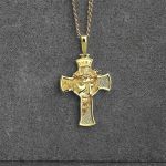 14K Gold Christian Men Women Necklace | Christ Jesus Crucifix Religious10K Gold Pendant | Handmade Unisex 18K Gold Jewelry Necklace Pendant - Image 6
