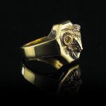 10K Gold Aries Ram Zodiac Signet Ring | 14K GOLD Animal Goat Handmade Solid Band Ring | 18K Gold Custom Jewelry Men Women Unique Gift - Image 4