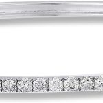 3/4 Carat Natural Diamond Bangle Bracelet for Women in 14k White and Yellow Gold (H-I, I1-I2, cttw) Fold Over by Belantina