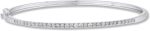 3/4 Carat Natural Diamond Bangle Bracelet for Women in 14k White and Yellow Gold (H-I, I1-I2, cttw) Fold Over by Belantina