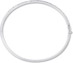 3/4 Carat Natural Diamond Bangle Bracelet for Women in 14k White and Yellow Gold (H-I, I1-I2, cttw) Fold Over by Belantina - Image 3