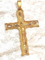 ONE of a KIND gifts for women Cross Solid gold 18k Crucifix Pendant Christian Grandmother Cross gift for Christian women Crucifix Pendant Designer Christianity HANDMADE Jewellery Unique Gift for her - Image 4