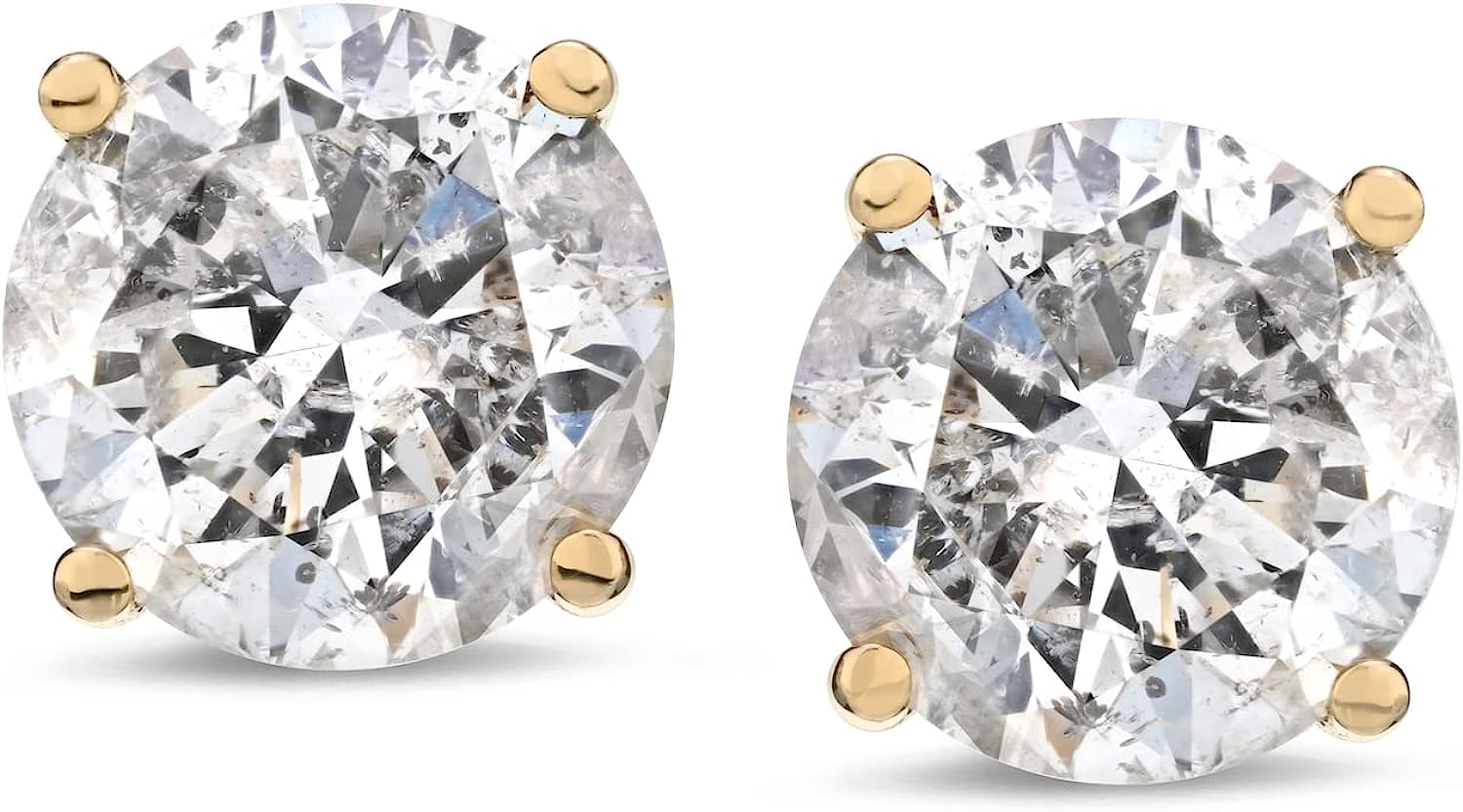 251228020109203_1 Collection Certified 14k Gold Diamond with Screw Back and Post Stud Earrings (J-K Color, I1-I2 Clarity) - Image 1