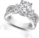 Madina Jewelry 1.75 ct Ladies Round Cut Diamond Engagement Ring in 14 kt White Gold - Image 3