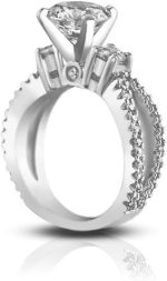 Madina Jewelry 1.75 ct Ladies Round Cut Diamond Engagement Ring in 14 kt White Gold - Image 5