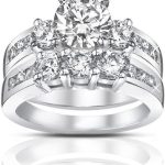 Madina Jewelry 1.85 ct Ladies Round Cut Diamond Engagement Accented Ring in Platinum