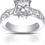 Madina Jewelry 2.50 Ct Ladies Princess Cut Diamond Engagement Ring in Platinum