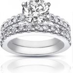 Madina Jewelry 2.25 ct Ladies Round Cut Diamond Engagement Ring Set in Platinum