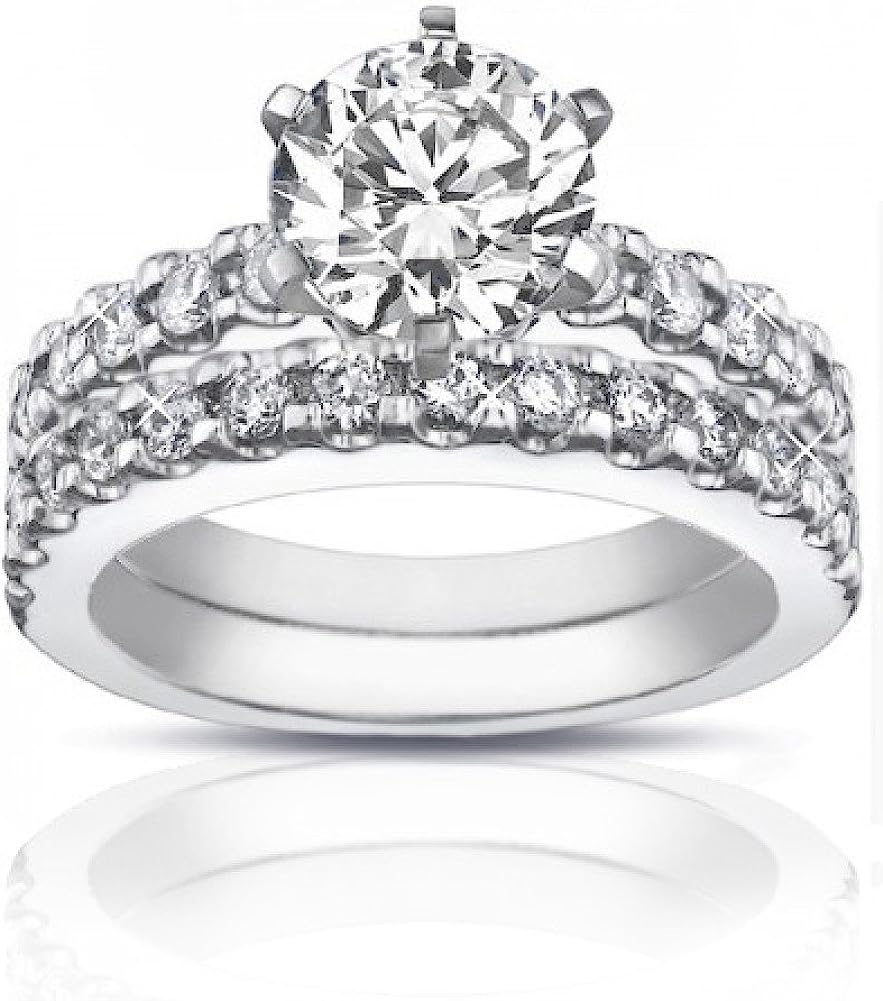 251228020110005_1 Madina Jewelry 2.25 ct Ladies Round Cut Diamond Engagement Ring Set in Platinum - Image 1