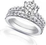 Madina Jewelry 2.25 ct Ladies Round Cut Diamond Engagement Ring Set in Platinum - Image 3