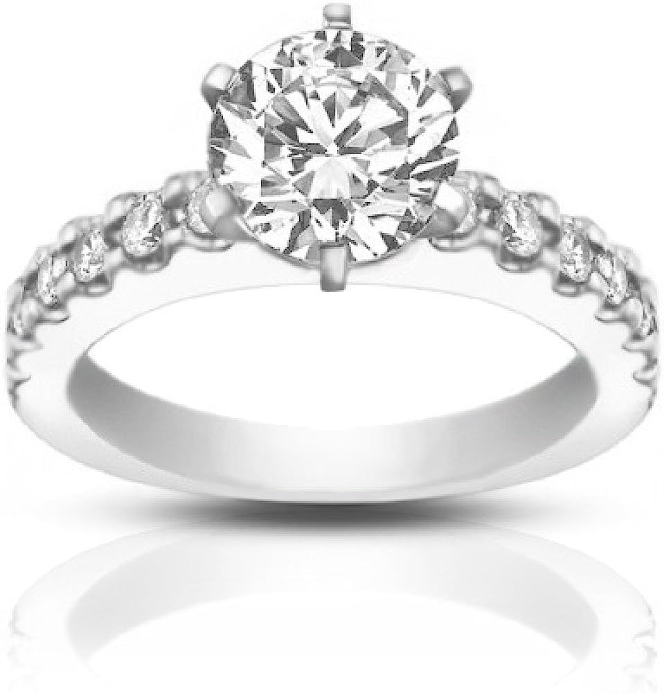 251228020110063_1 Madina Jewelry 1.45 Ct Round Cut Diamond Engagement Ring with Accented Diamonds in Platinum - Image 1