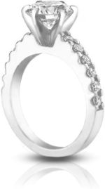 Madina Jewelry 1.45 Ct Round Cut Diamond Engagement Ring with Accented Diamonds in Platinum - Image 5