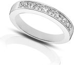 Madina Jewelry 1.00 Ct Ladies Princess Cut Diamond Wedding Band Ring in 18 kt White Gold - Image 3
